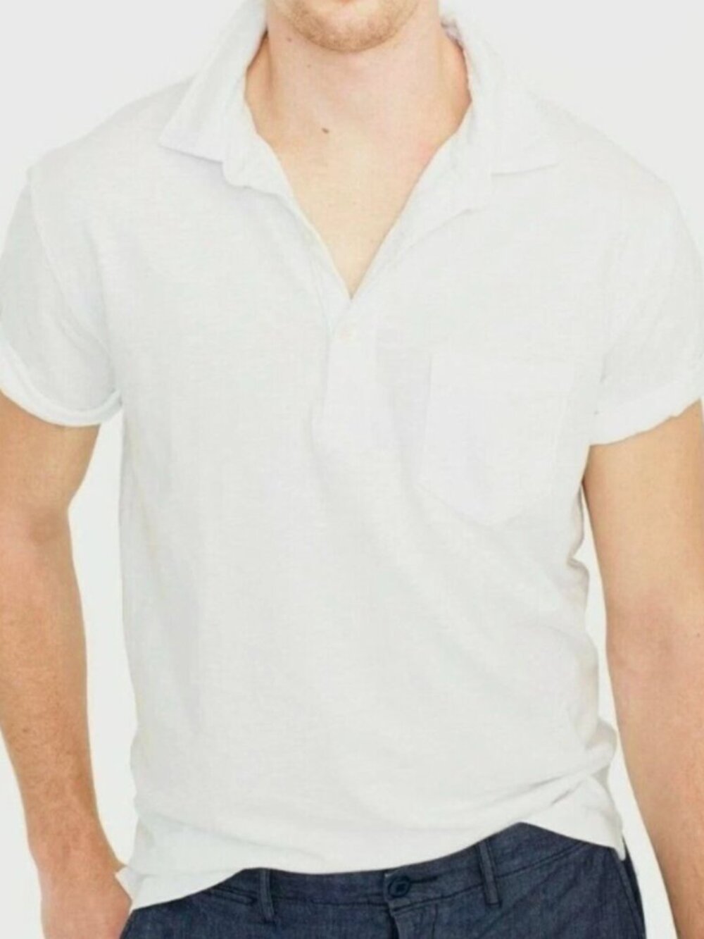 J. Crew garment-dyed polo shirt white